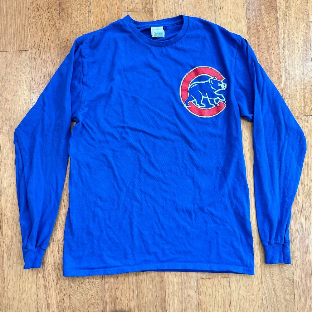 Mens Chicago Cubs Long Sleeve Shirt - Medium
